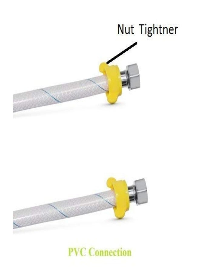 Cossimo أنبوب توصيل كوسيمو 18 بوصة | أنبوب توصيل PVC شديد التحمل | مناسب لسخانات المياه، صنابير سطح الطاولة/حنفيات المياه | (مجموعة من قطعتين)، أبيض (18 بوصة) - Image 3